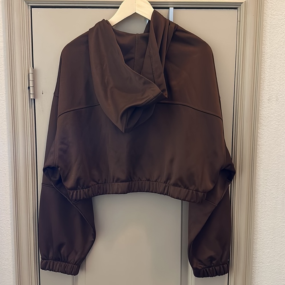 BDG Urban Outfitters Cropped Brown Jacket Hooded XL - Picture 3 of 8